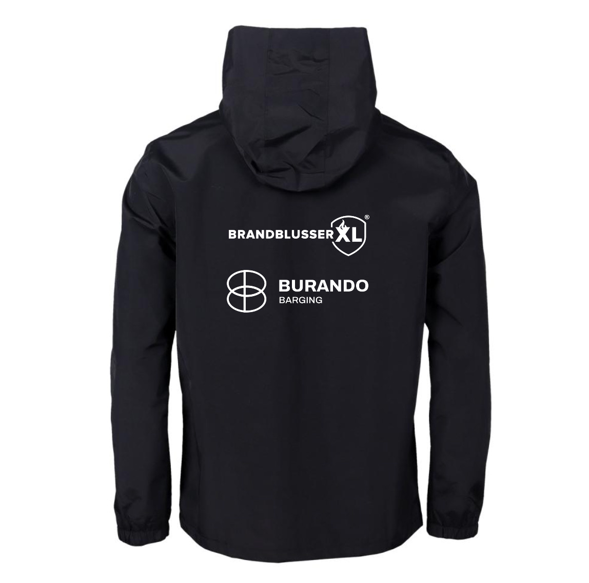 Bedrukkingsvoorbeeld regenjas – achterkant